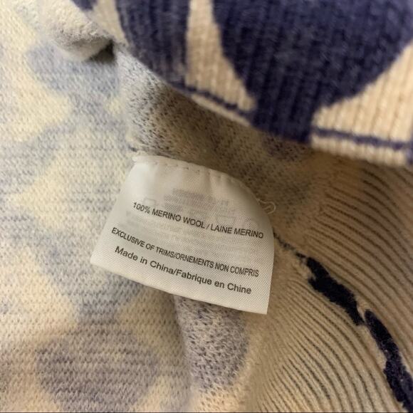 Tory Burch Tia merino wool printed crewneck sweater - Picture 6 of 7